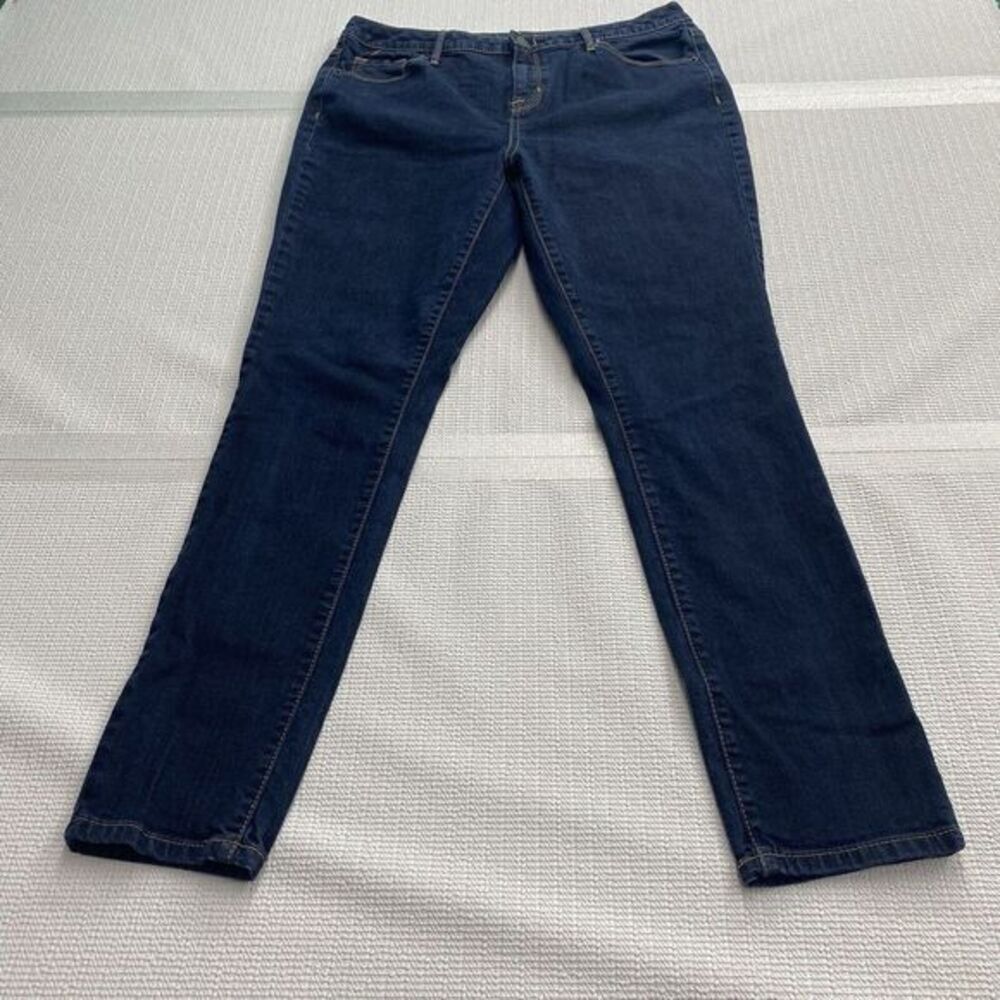 Mossimo Women's 10 Short‎ Curvey Skinny Straight Leg Dark Wash Blue Jeans